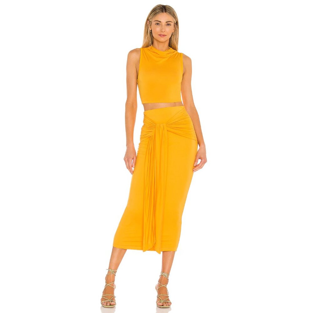 Camila Coelho Pixie Skirt in Tangerine Orange - sz Small